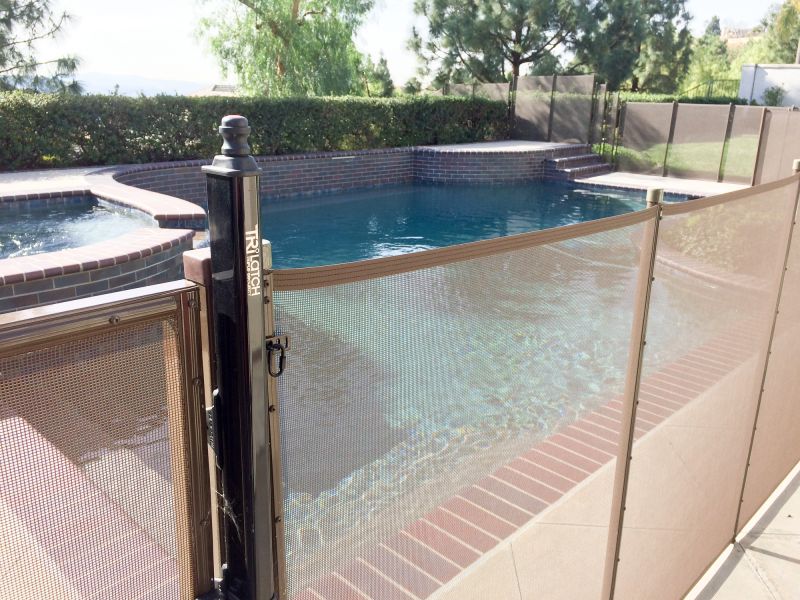 Products For Mesh Pool Fence Installations in use